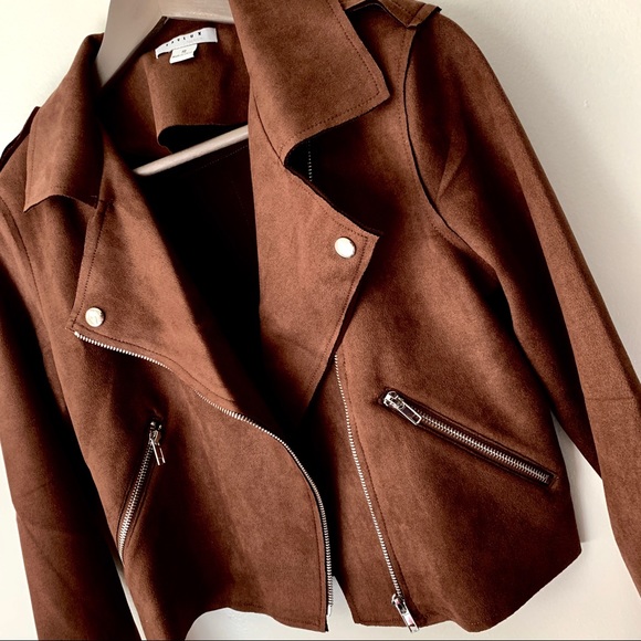 ♦️Brown Suede Moto Jacket - Picture 6 of 8